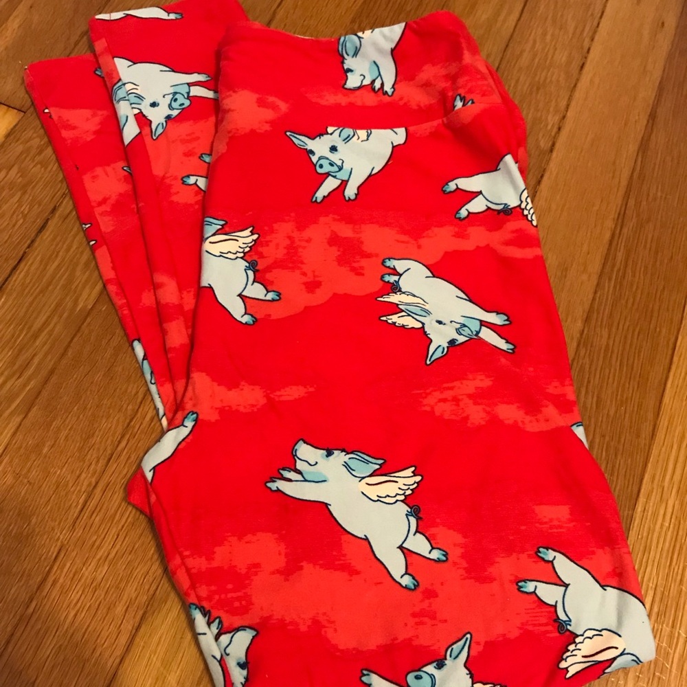 Brand New Lularoe Flying Pig Leggings TC